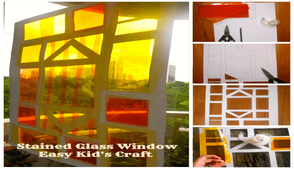 Make Your Own Stained Glass Window – Easy Kid’s Craft Idea
