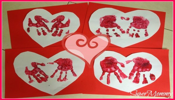 Valentine’s Day Kid’s Handprint Cards