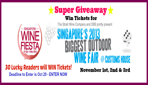 Singapore Wine Fiesta Tickets Giveaway!!
