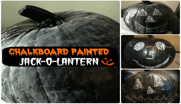 Halloween “Chalkboard” Painted Jack-O-Lanterns