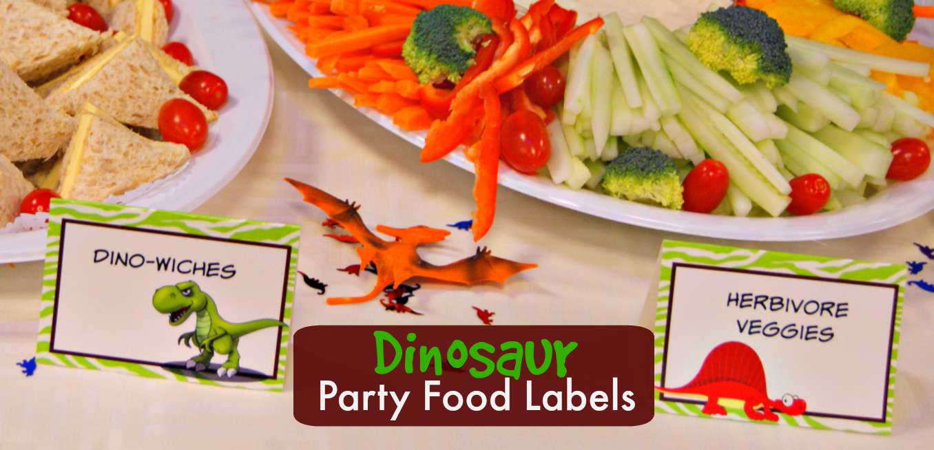 Dinosaur Party Printable ‘Food Labels’ SuperMommy