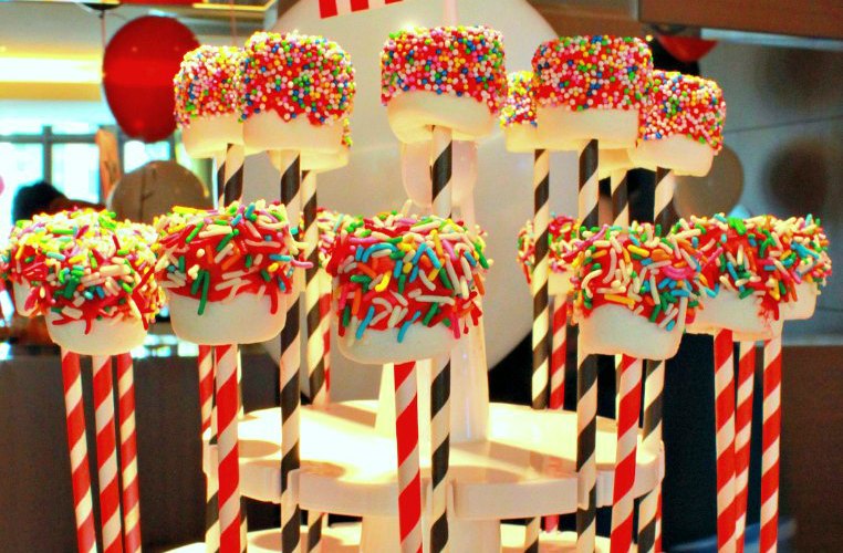 Marshmallow Pops Cake Birthday Party Dessert
