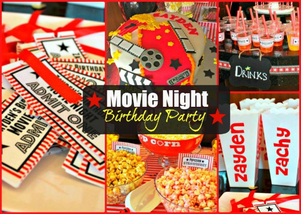 Movie Night Kids Birthday Party Ideas