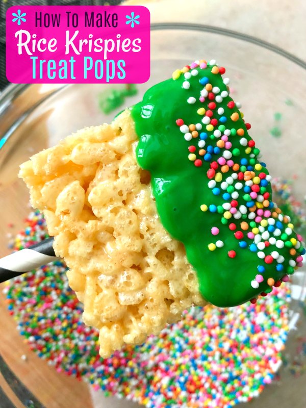 Rice Krispies Treat Pops No Bake Dessert Recipe Easy Kids Party Idea 7
