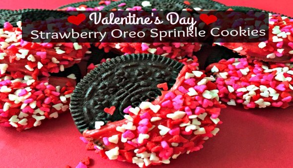 Valentine's Day "Strawberry Oreo Sprinkle Cookies" Recipe